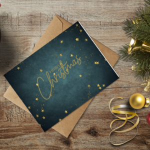 christmas themed holiday greeting card with a kraft envelope top view mockup template 65536a68b738fabf2c1e8d9b@2x